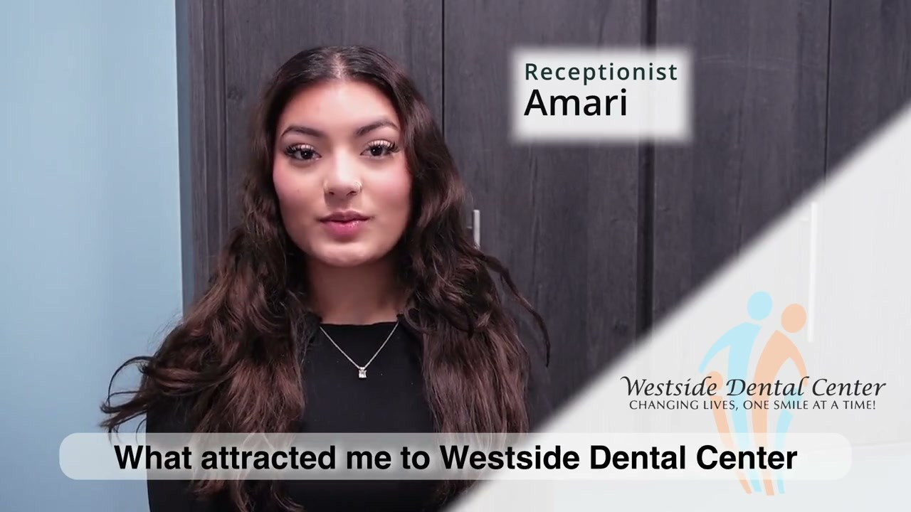 Amari at the Westside Dental Center front desk